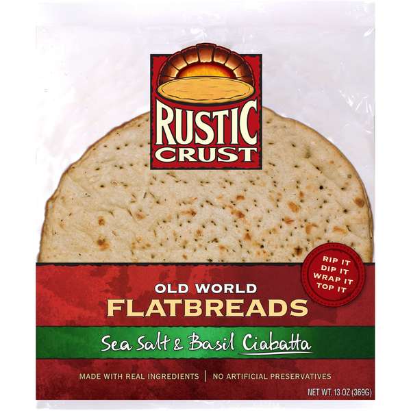 Rustic Crust Rustic Crust Ciabatta Flatbread Pizza Crust 12" Crust, PK6 1210
